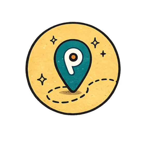 Hand-drawn location pin illustration